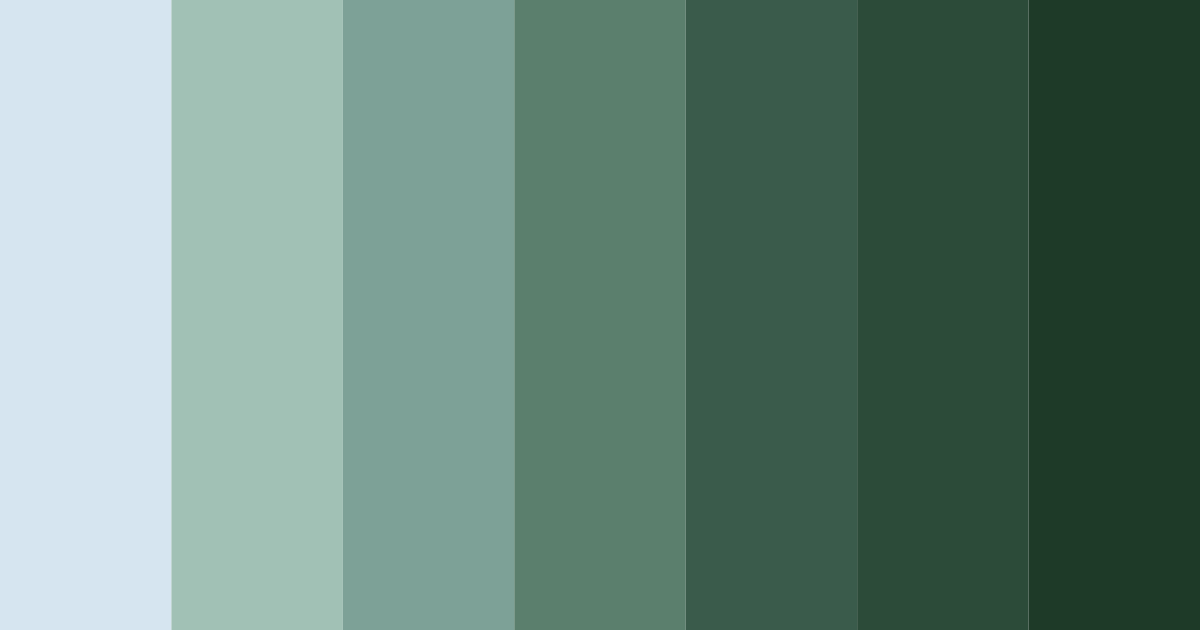 Download dark green color palette PNG image (landscape)