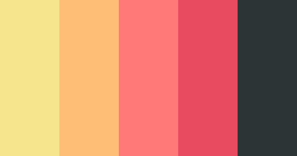 Download shades of yellow red color palette PNG image (landscape)