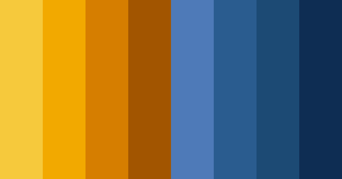 Download marigold blue color palette PNG image (landscape)