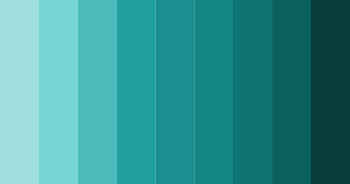 Download turquoise sunshine color palette PNG image (landscape)