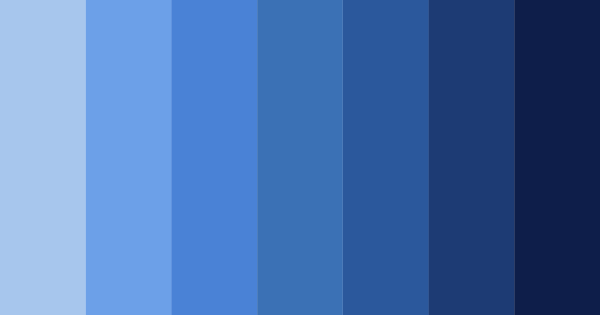 Download shades of cobalt color palette PNG image (landscape)