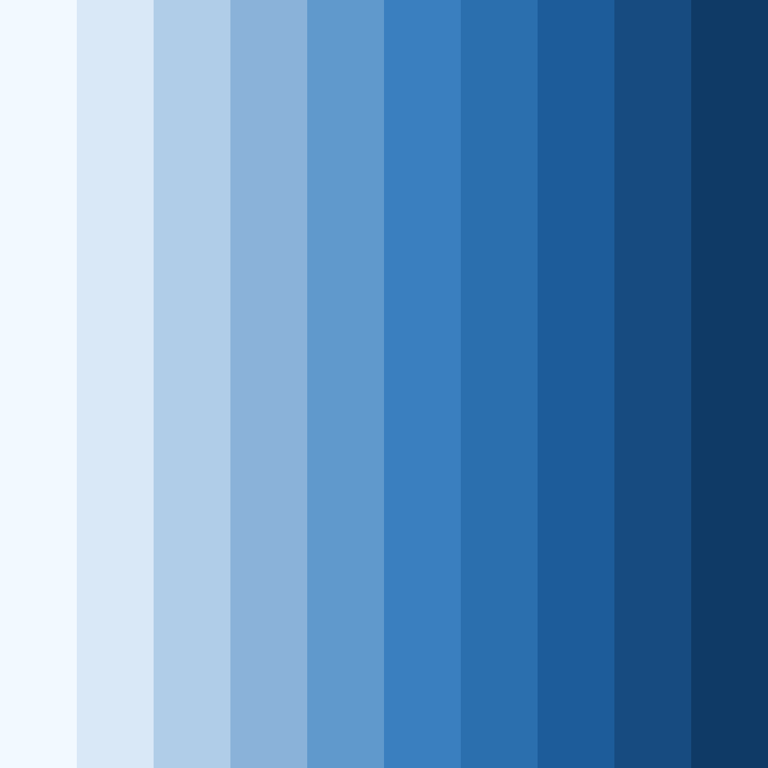 Download shades of blue color palette PNG image (square)