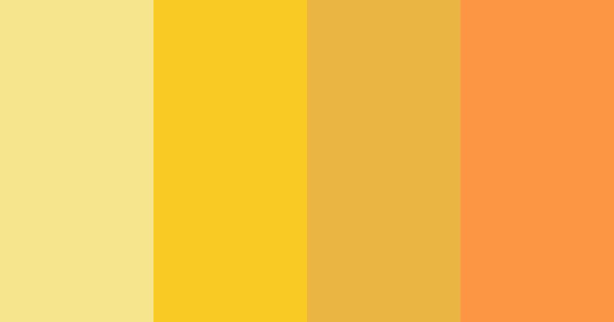 Download sunlit citrus bliss color palette PNG image (landscape)