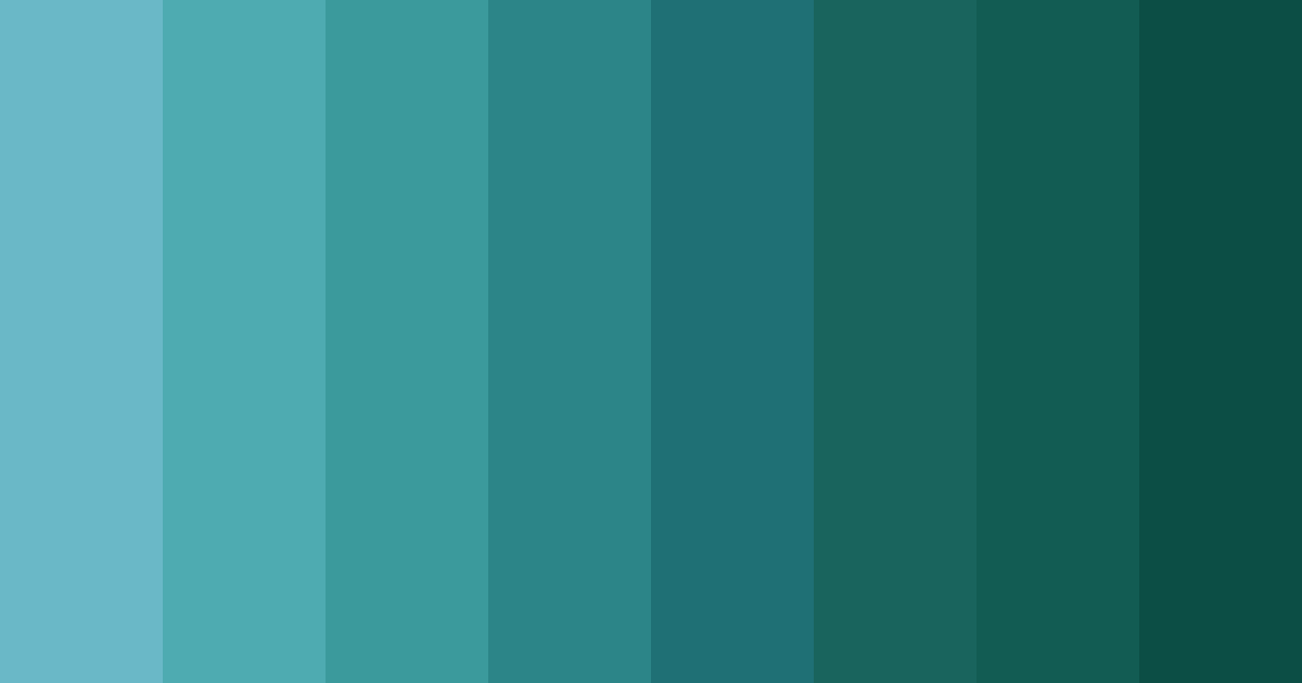Download teal ocean serenade color palette PNG image (landscape)