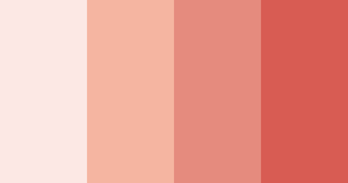 Download coral shades color palette PNG image (landscape)