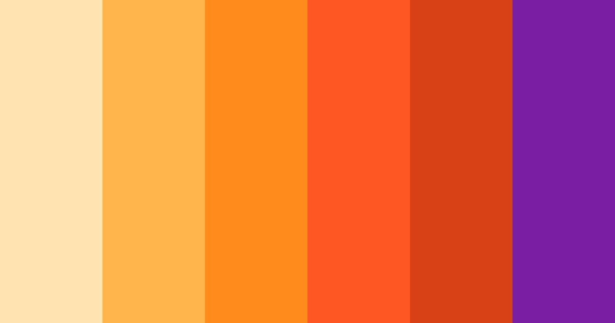 Download sunset shades color palette PNG image (landscape)
