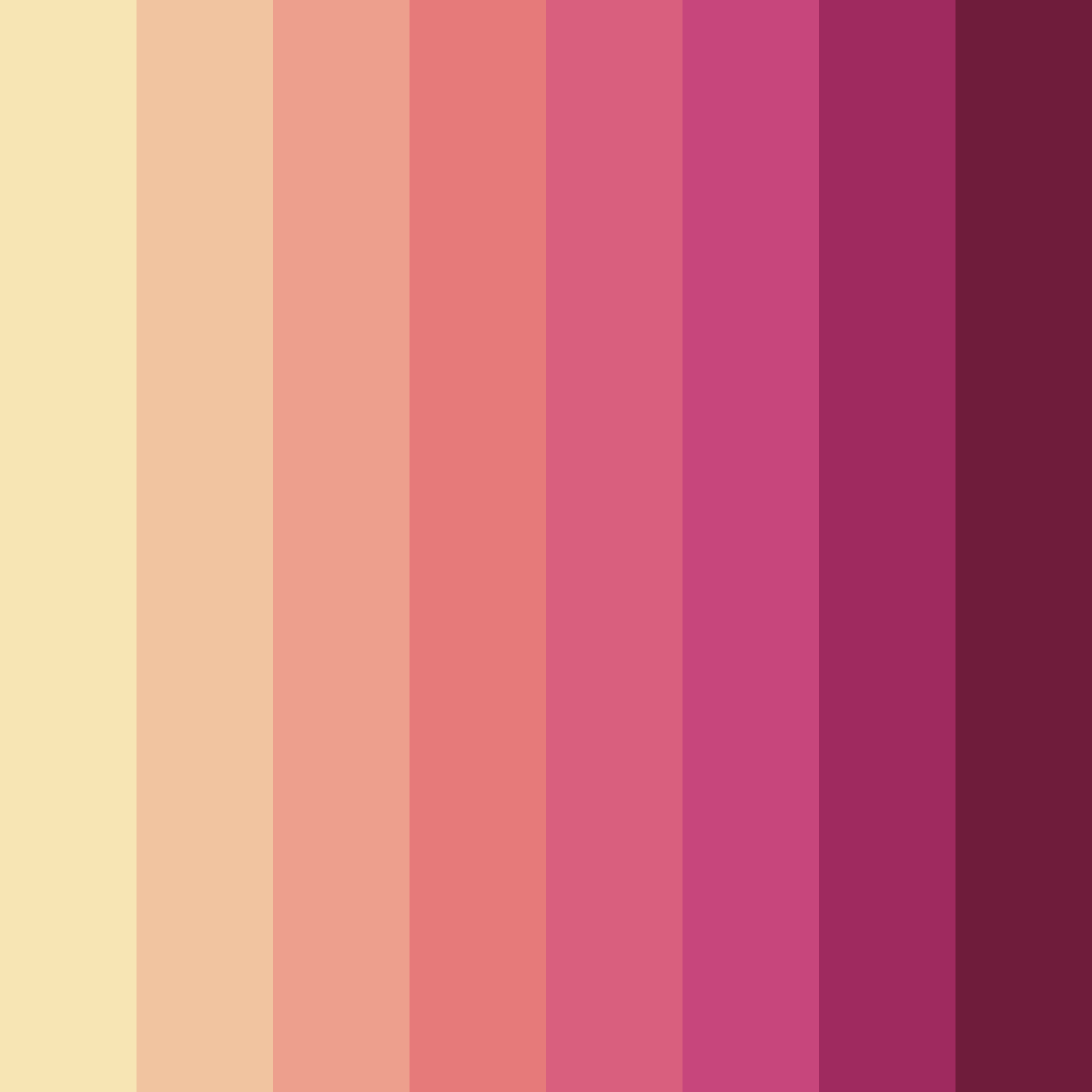 Download shades of pink color palette PNG image (square)