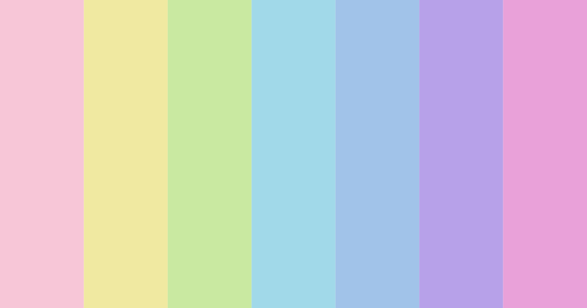 Download pastel pink rainbow color palette PNG image (landscape)