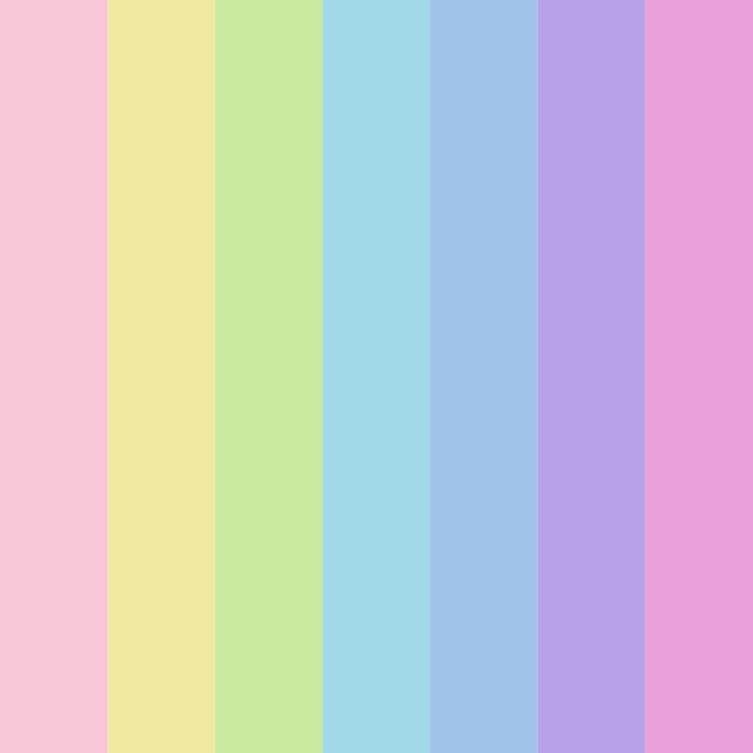 Download pastel pink rainbow color palette PNG image (square)
