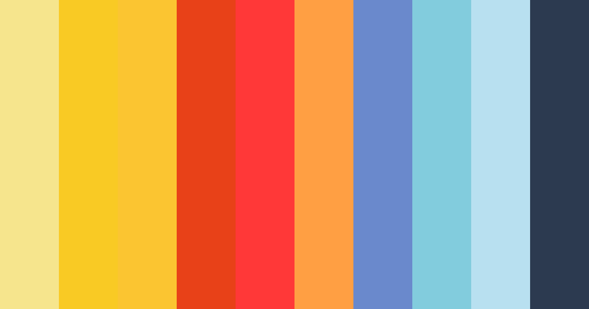 Download colorful blue color palette PNG image (landscape)