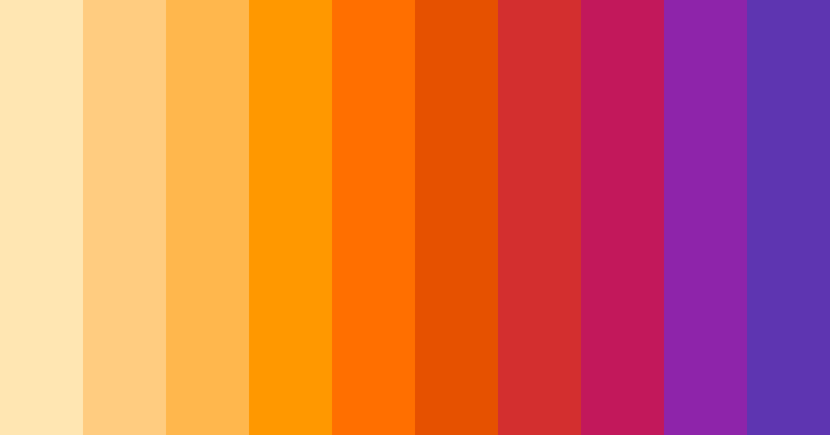 Download colorful orange color palette PNG image (landscape)
