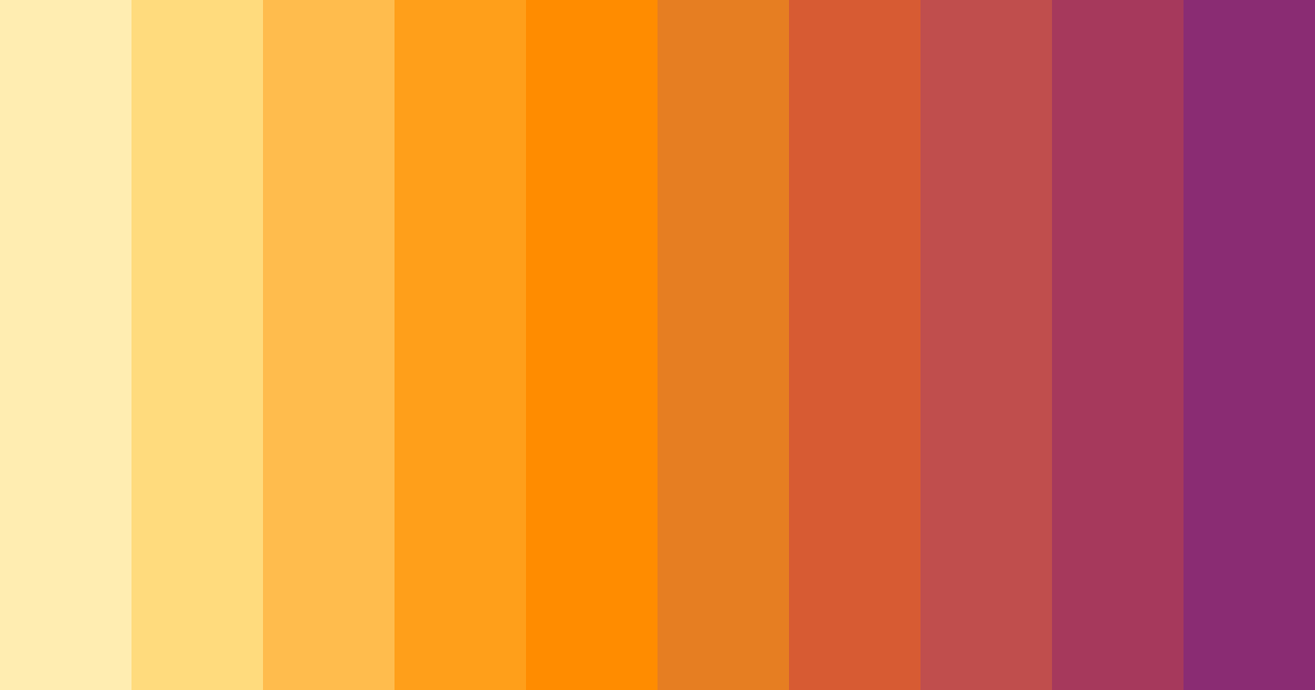 Download sunny orange color palette PNG image (landscape)