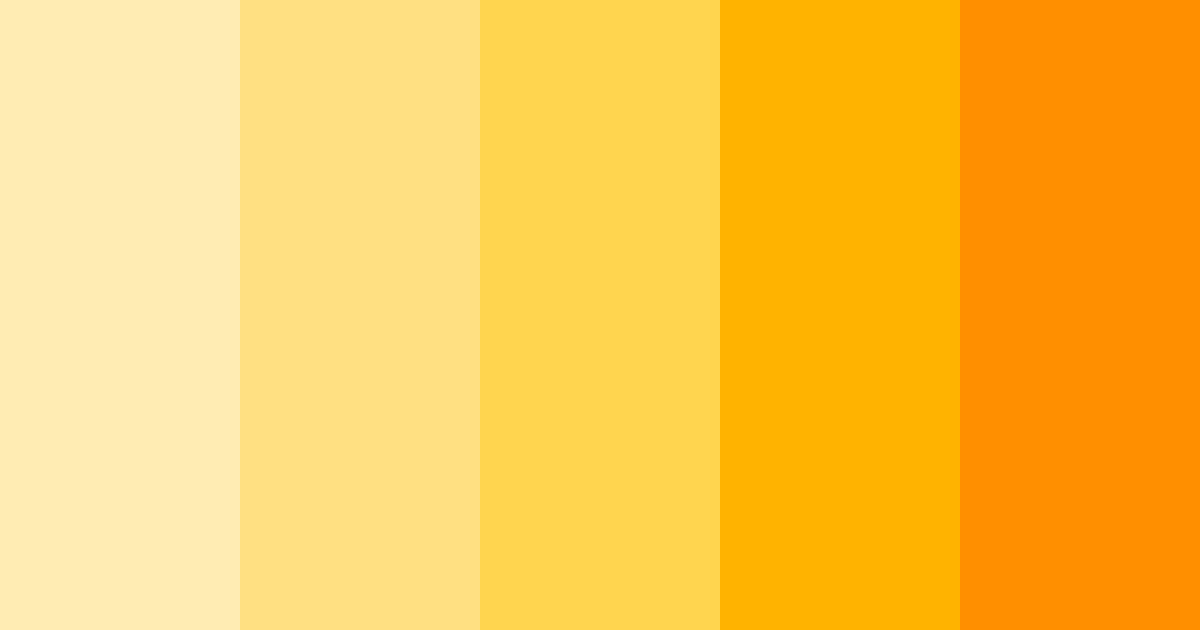 Download yellow sunshine color palette PNG image (landscape)