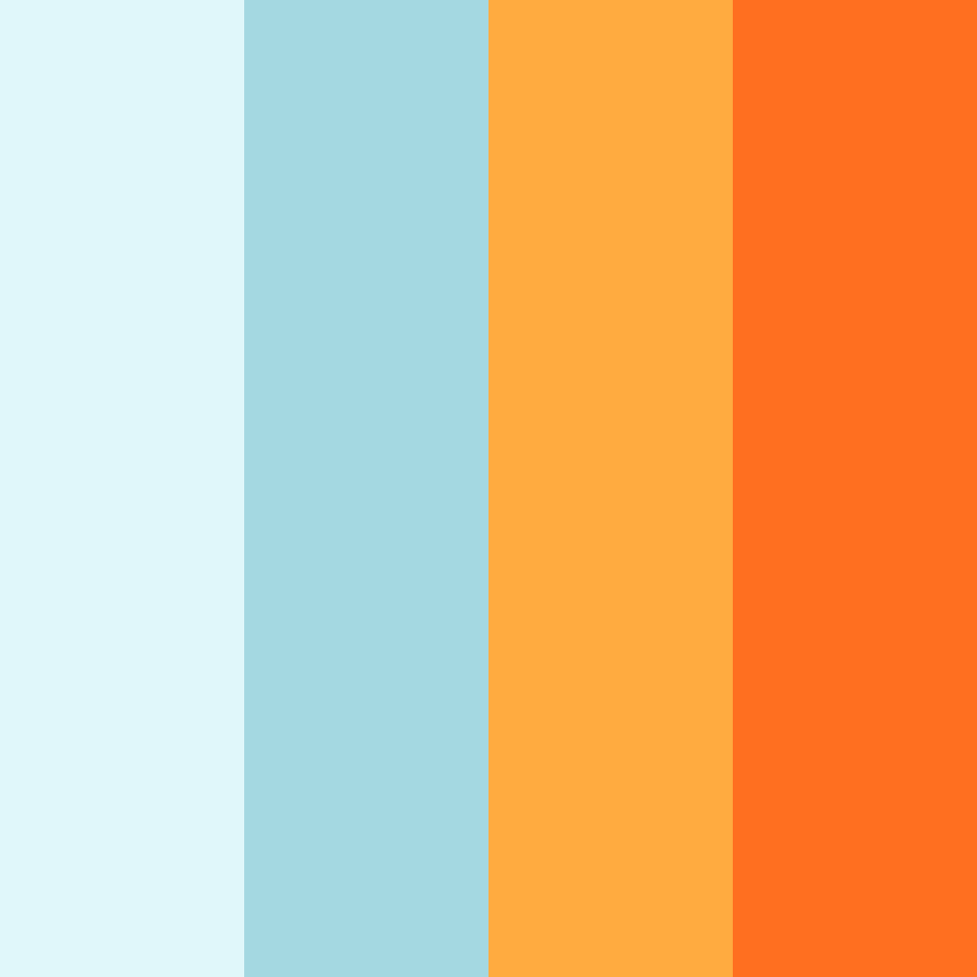 Download tropical sunrise color palette PNG image (square)