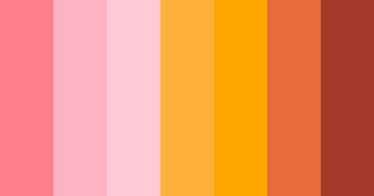Download sunset blossom color palette PNG image (landscape)