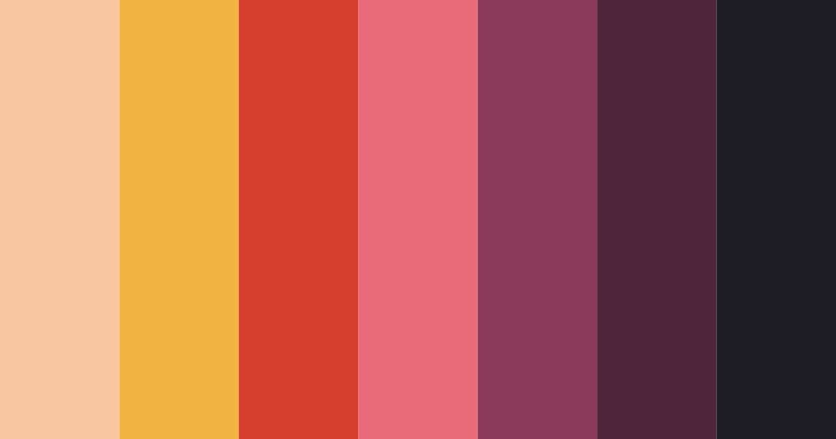 Download sunset glow color palette PNG image (landscape)