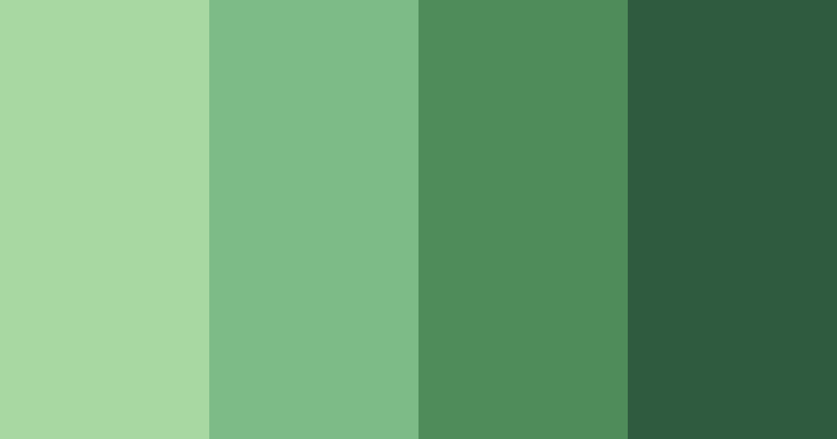 Download dark green shades color palette PNG image (landscape)