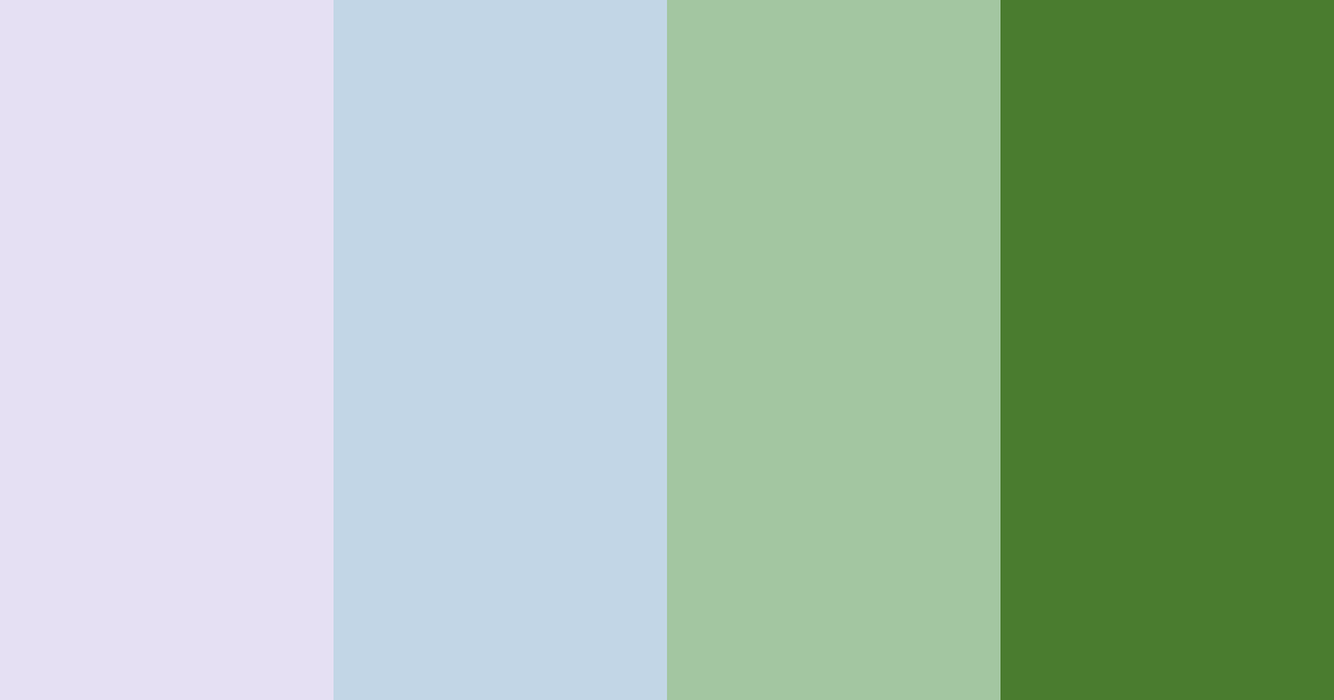 Download shades of green lavender color palette PNG image (landscape)