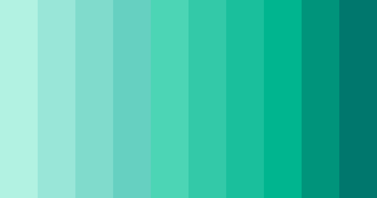 Download minty oasis color palette PNG image (landscape)