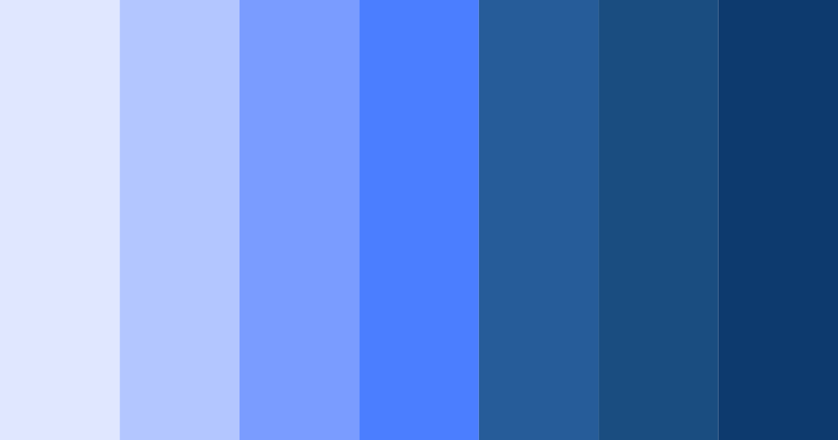 Download shades of indigo color palette PNG image (landscape)