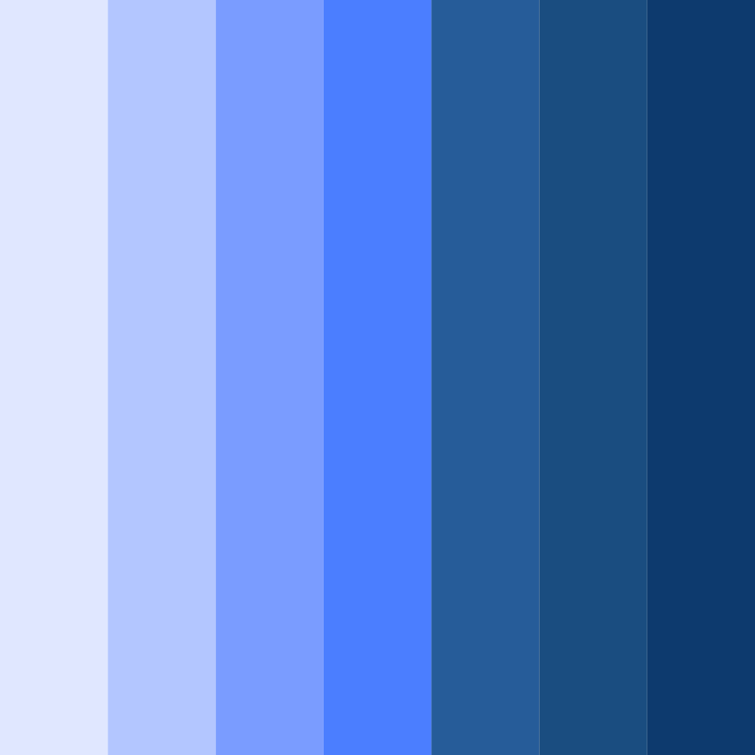 Download shades of indigo color palette PNG image (square)
