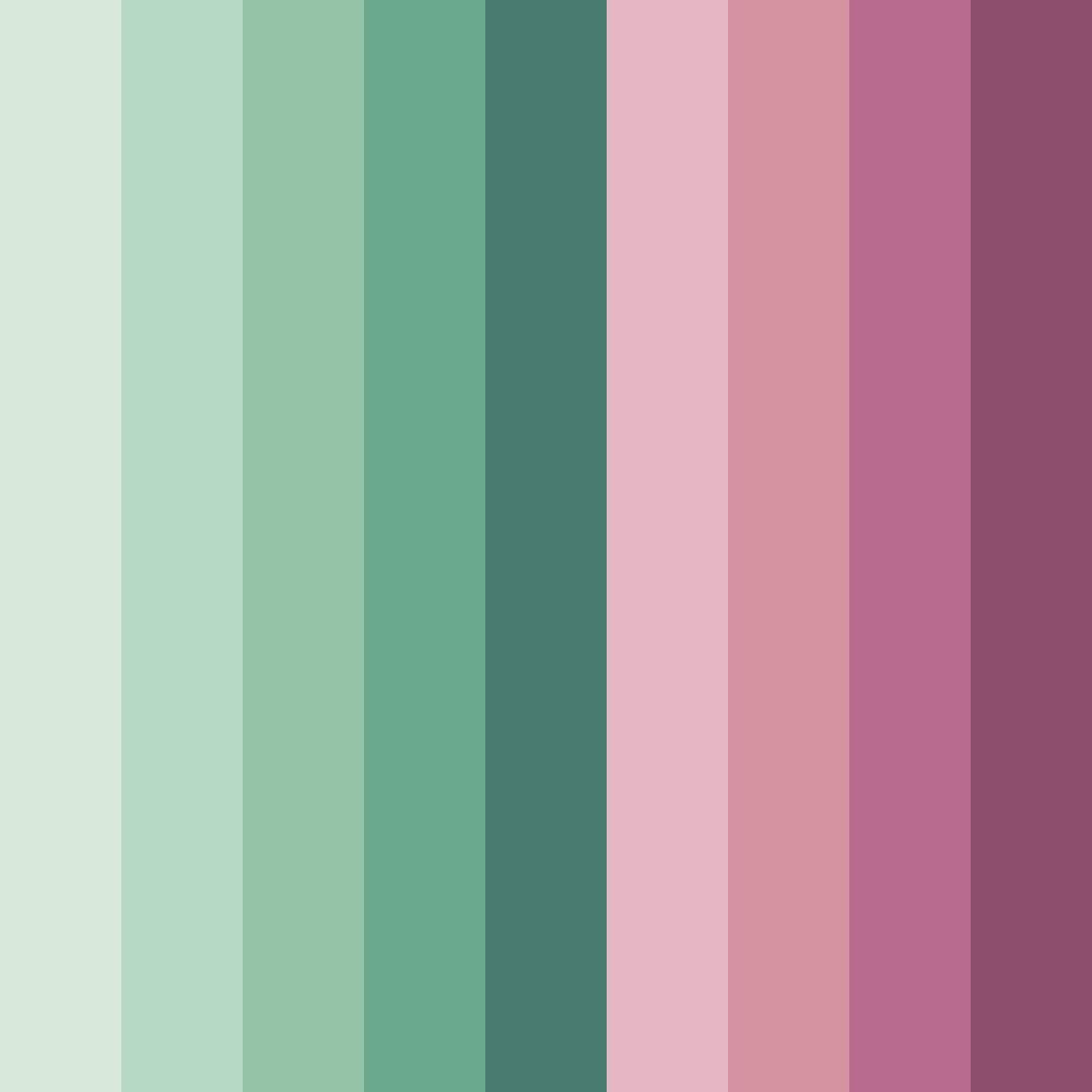Download mossy pink green color palette PNG image (square)
