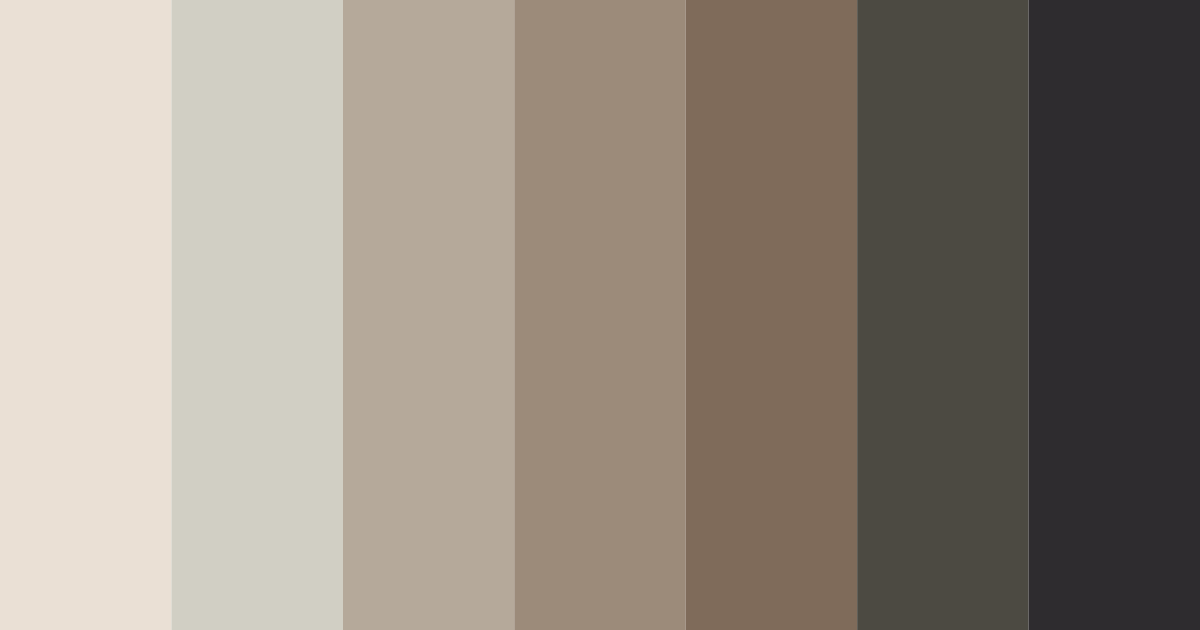 Download neutral shades of brown color palette PNG image (landscape)