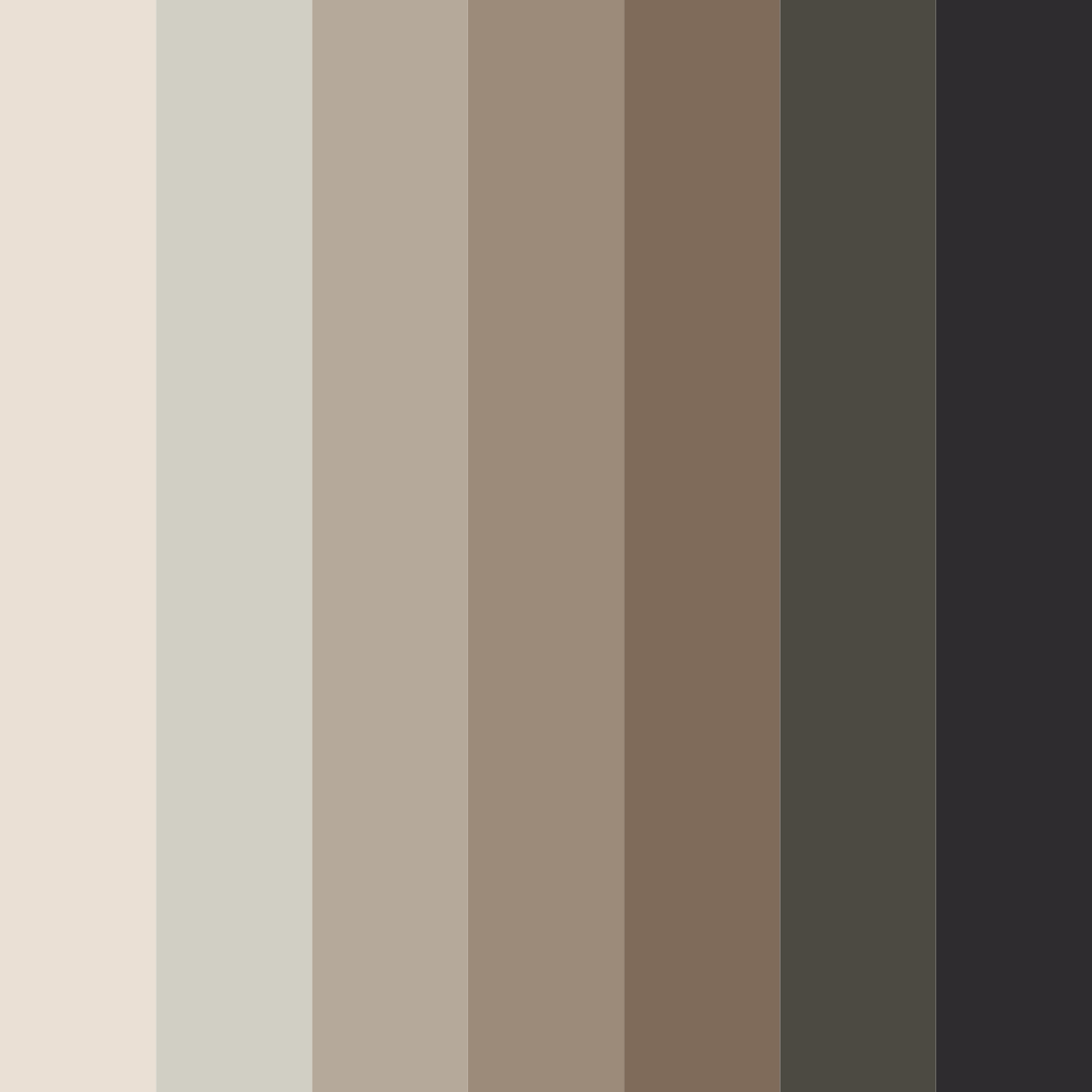 Download neutral shades of brown color palette PNG image (square)