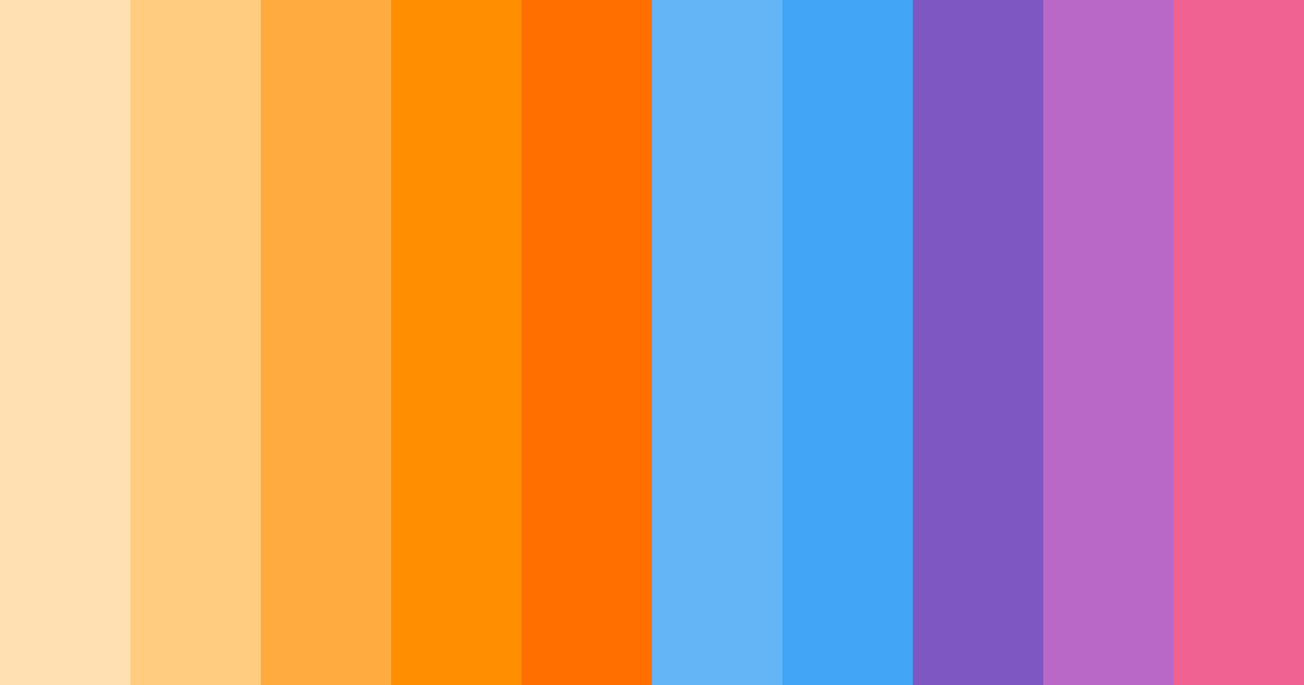 Download colorful spectrum color palette PNG image (landscape)