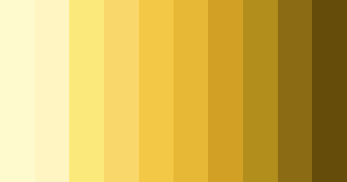 Download soft yellow sunshine color palette PNG image (landscape)