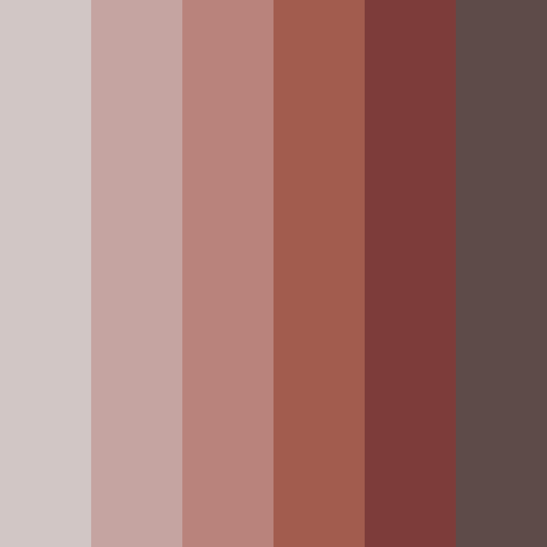 Download shades of brown color palette PNG image (square)