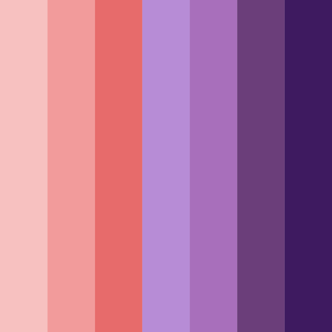 Download red and purple dream color palette PNG image (square)