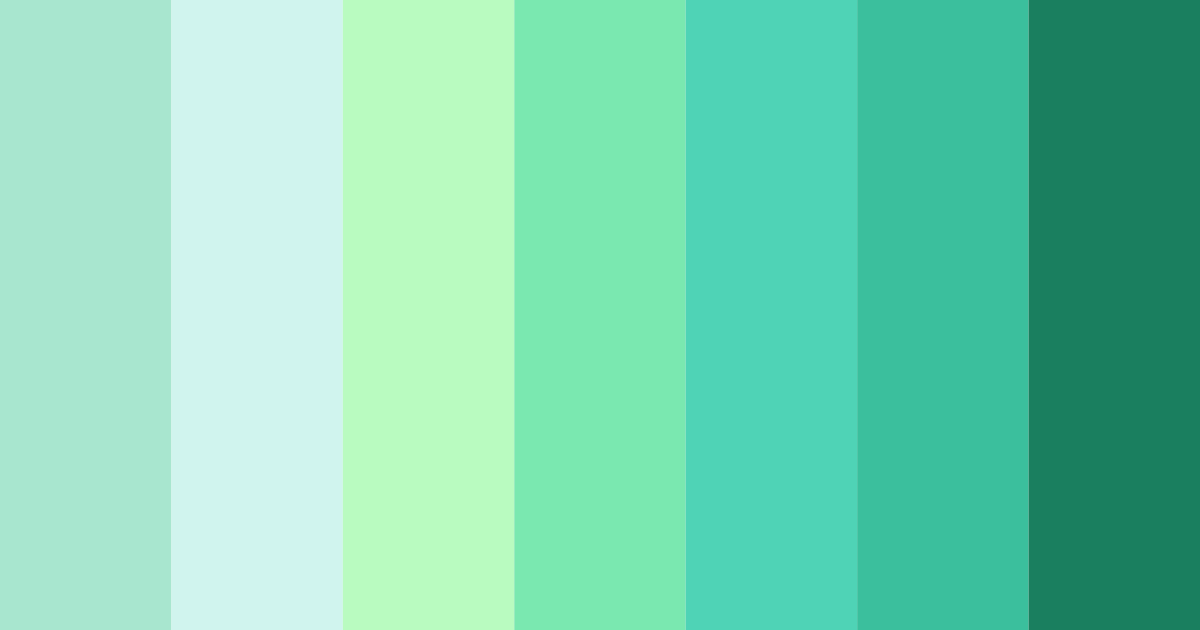 Download emerald harmony color palette PNG image (landscape)