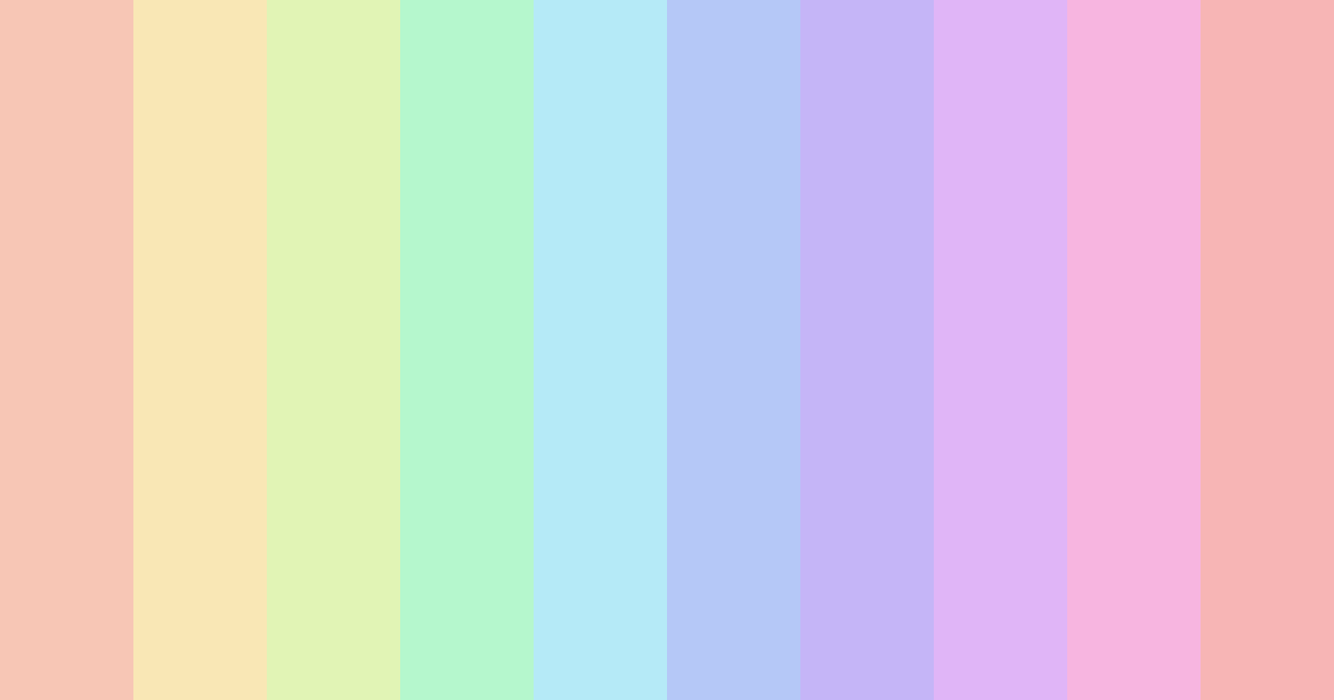 Download rainbow hues color palette PNG image (landscape)