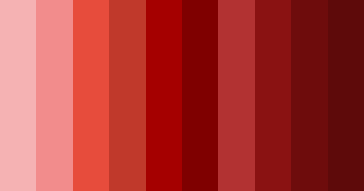 Download blood red shades color palette PNG image (landscape)
