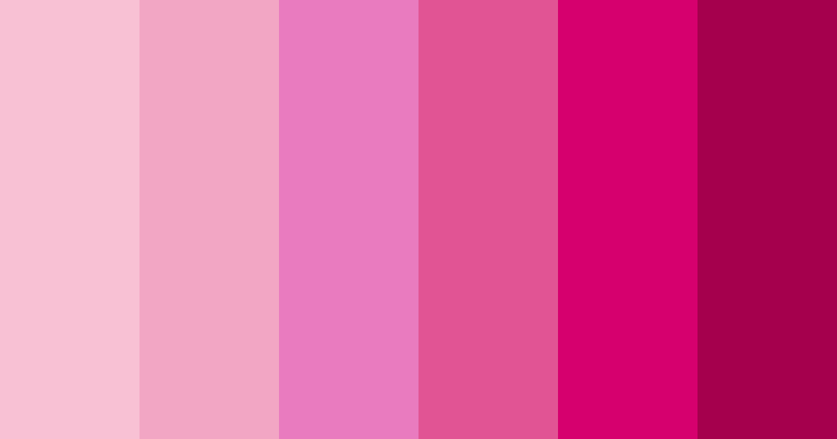 Download vibrant pink color palette PNG image (landscape)