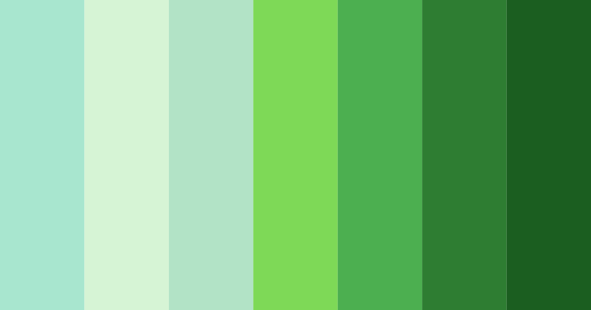 Download emerald greenscape color palette PNG image (landscape)