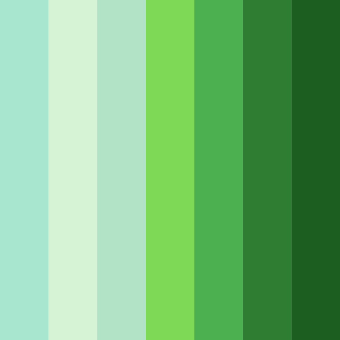 Download emerald greenscape color palette PNG image (square)