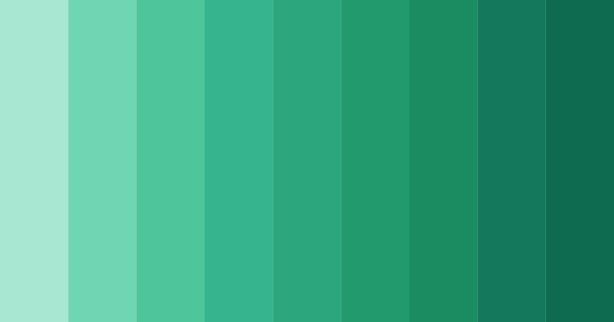 Download emerald green elegance color palette PNG image (landscape)
