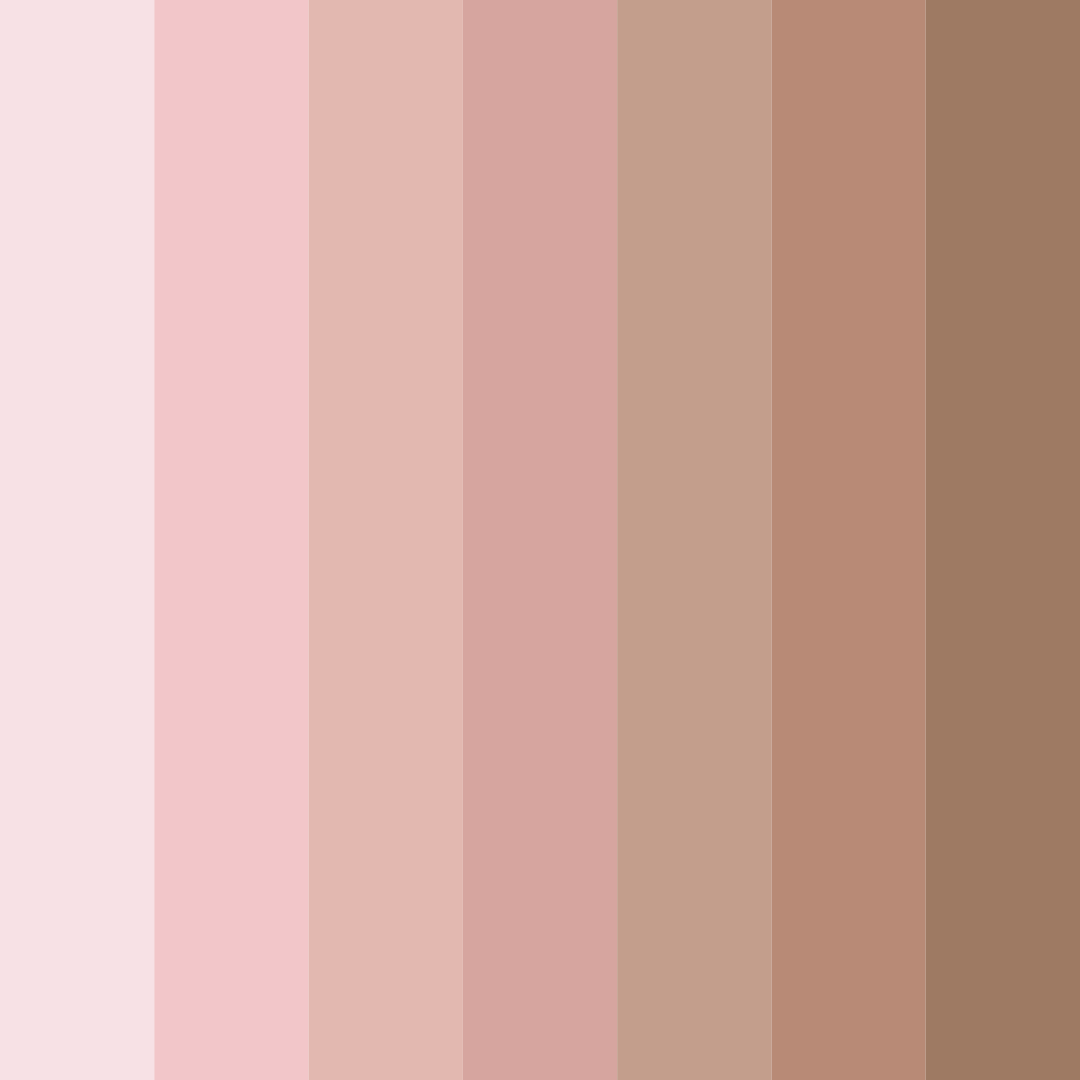 Download blush petals and earth tones color palette PNG image (square)