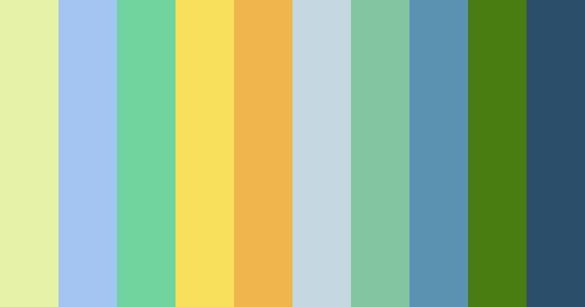 Download yellow green blue color palette PNG image (landscape)
