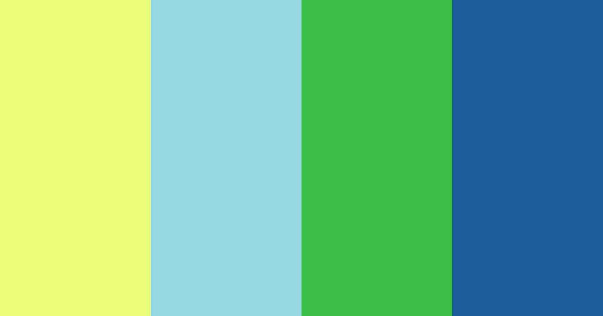 Download yellow blue green fusion color palette PNG image (landscape)
