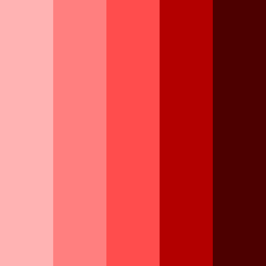 Download deep red shades color palette PNG image (square)