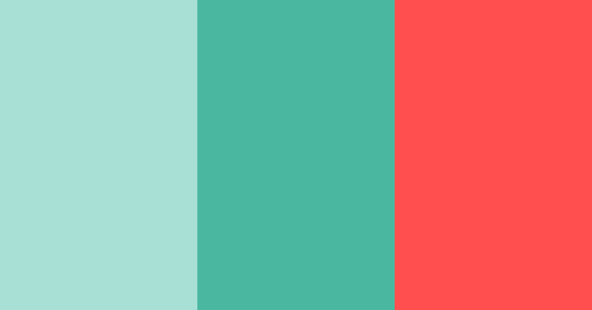 Download teal coral sunset color palette PNG image (landscape)