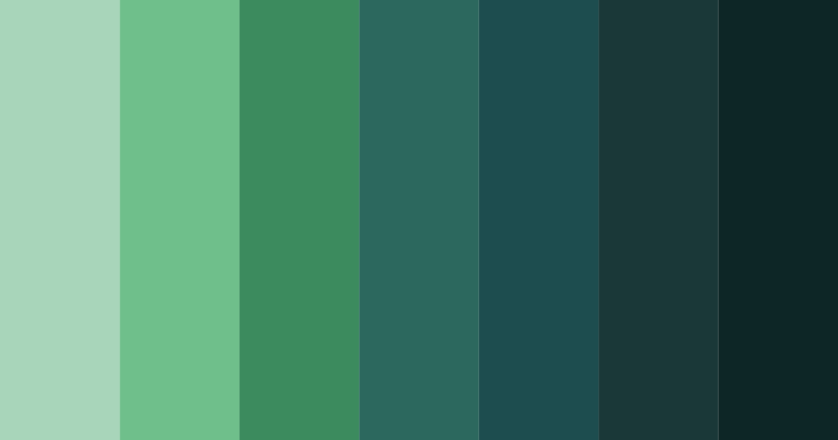 Download deep forest green shades color palette PNG image (landscape)