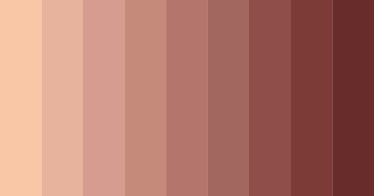 Download terracotta shades color palette PNG image (landscape)