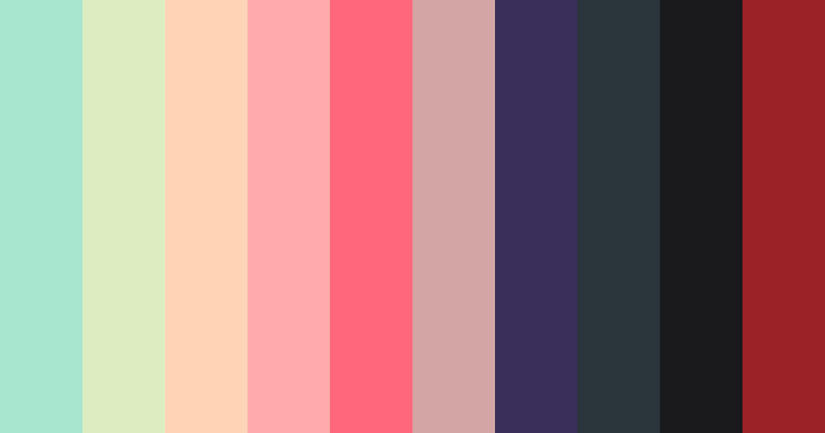 Download shades of green and red color palette PNG image (landscape)