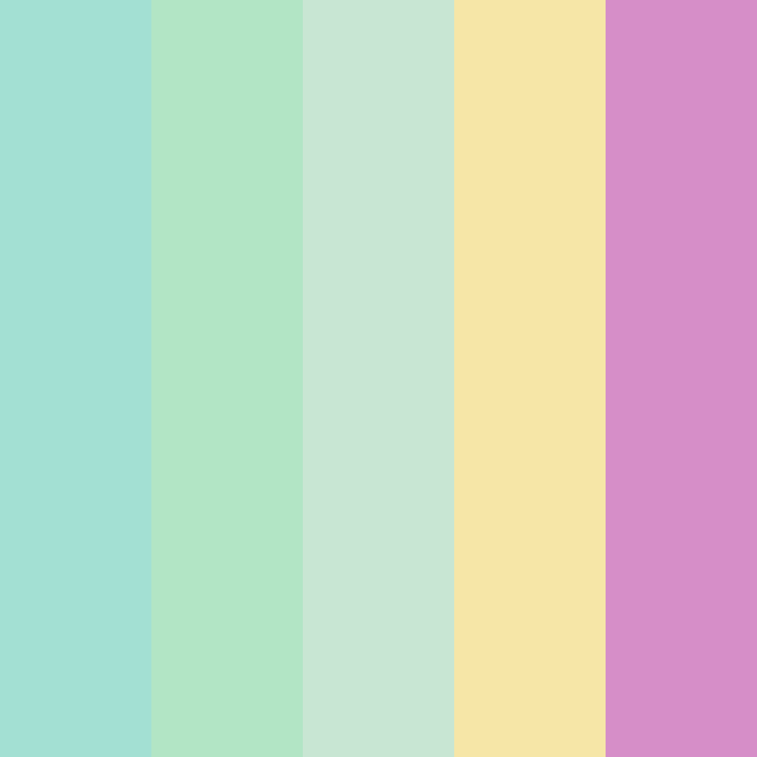 Download teal dream color palette PNG image (square)