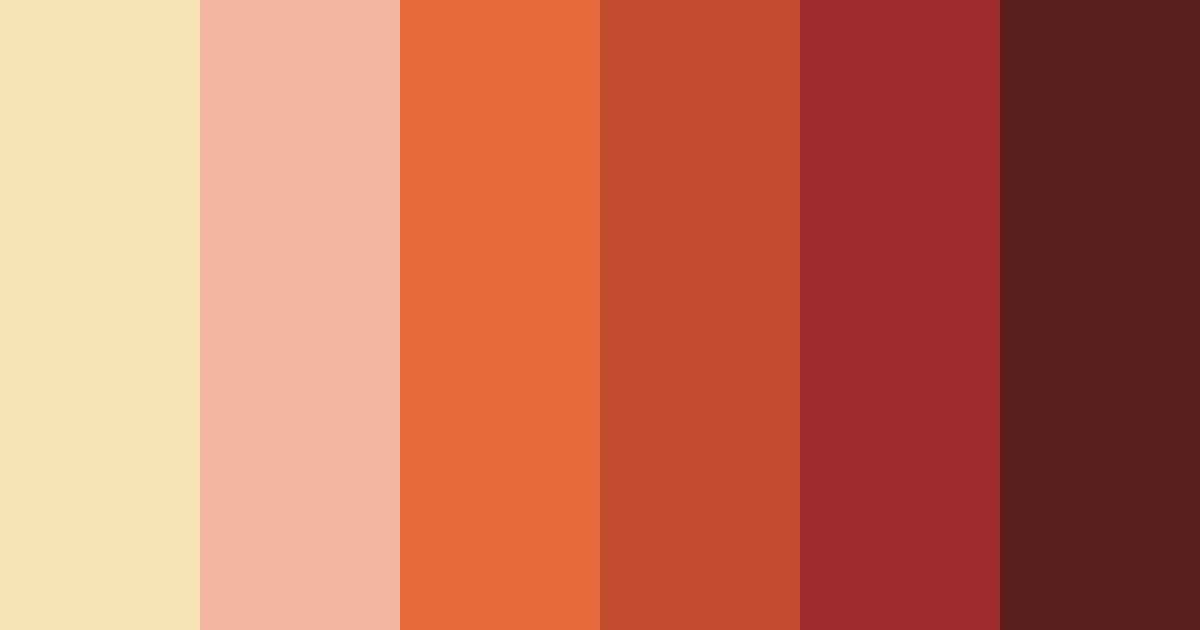 Download shades of orange color palette PNG image (landscape)