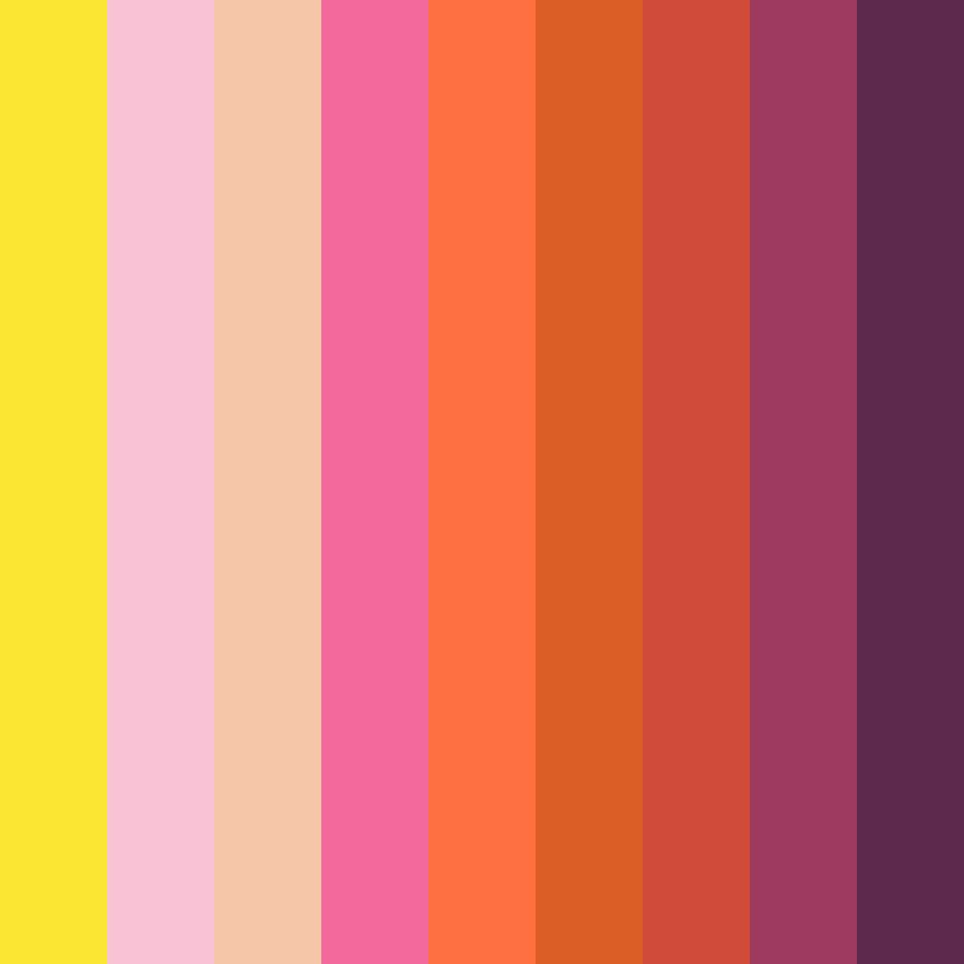 Download sunset blossoms color palette PNG image (square)